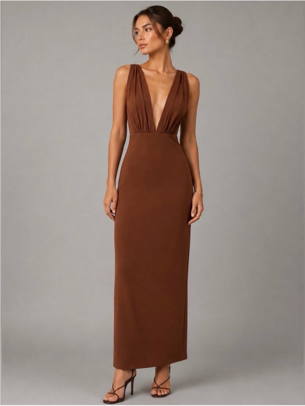 REFORMATION X Laura Harrier Velda Stretch-Woven Maxi Dress Size 6